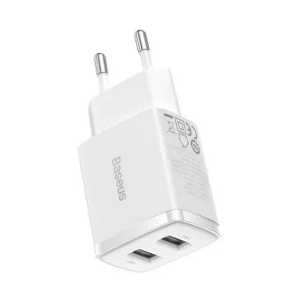 Baseus Kompakt-Ladegerät 2U 10.5W weiß