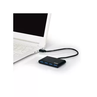 PORT HUB USB-A, 4x USB-A 3.0, schwarz
