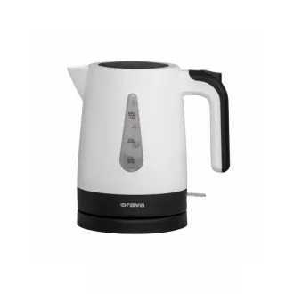 Orava VK-2015 elektrischer Wasserkocher, 1200 W, 1,2 l, automatische Abschaltung, weiß/schwarz Orava VK-2015 elektrischer Wasserkocher, 1200 W, 1,2 l, automatische Abschaltung, weiß/schwarz