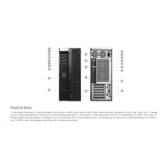 DELL PC Precision T5820/Xeon W-222/16GB/512GB SSD/Nvidia T1000/DVD RW/Kb/Maus/W10Pro W11Pro Lizenz/3Y PS NBD