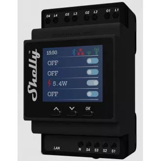 Shelly Pro 4PM, 4x DIN-Schienen-Schaltmodul, WiFi Shelly Pro 4PM, 4x DIN-Schienen-Schaltmodul, WiFi