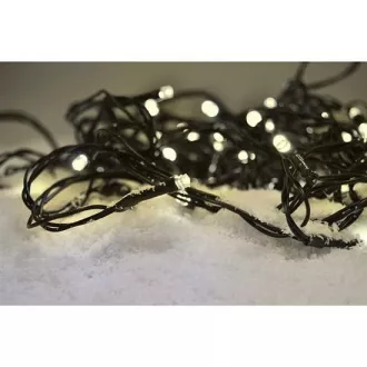 Solight LED-Weihnachtskette für den Außenbereich, 100 LEDs, 10m, 3m Zuleitung, 8 Funktionen, Timer, IP44, warmweiß