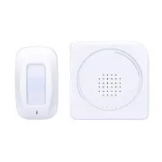 Solight Funk-Bewegungsmelder/Gong, externer PIR-Sensor, batteriebetrieben, weiß