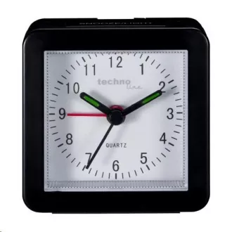 TechnoLine Modell SC Analoger Wecker, schwarz