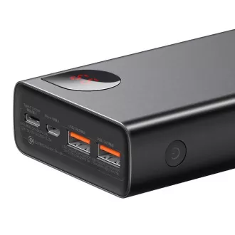 Baseus Adaman Metall Power Bank mit digitaler Anzeige QC   PD 20000mAh 65W, schwarz   USB-A/USB-C Kabel 30cm, schwarz
