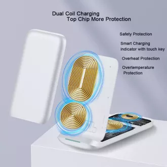1stCOOL Wireless QI Charger 3in1, faltbar, Apple kompatibel, weiß 1stCOOL Wireless QI Charger 3in1, faltbar, Apple kompatibel, weiß