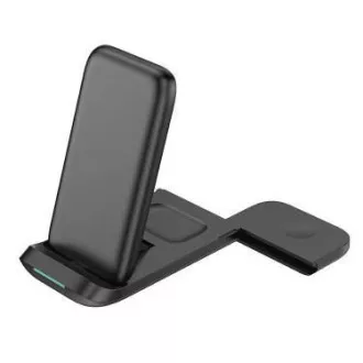 1stCOOL Wireless QI Charger 3in1, faltbar, Apple kompatibel, schwarz