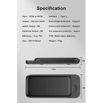 1stCOOL Wireless QI Charger 3in1, faltbar, Apple kompatibel, schwarz