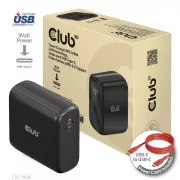 Club3D Travel Charger 100W GAN Technologie, USB-IF TID zertifiziert, USB Typ-C, Power Delivery (PD) 3.0 Unterstützung