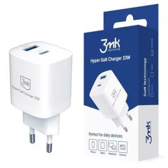 3mk Netzladegerät - Hyper GaN Ladegerät 33W, weiß 3mk Netzladegerät - Hyper GaN Ladegerät 33W, weiß