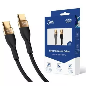 3mk Datenkabel - Hyper-Silikonkabel C auf C 2m 100W, schwarz 3mk Datenkabel - Hyper-Silikonkabel C auf C 2m 100W, schwarz