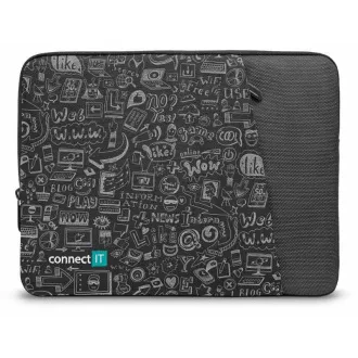 CONNECT IT Doodle-Tasche für Laptop 13,3", schwarz CONNECT IT Doodle-Tasche für Laptop 13,3", schwarz