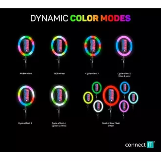 CONNECT IT Streaming Box Selfie10Ring kreisförmige 10" RGB-LED-Leuchte CONNECT IT Streaming Box Selfie10Ring kreisförmige 10" RGB-LED-Leuchte