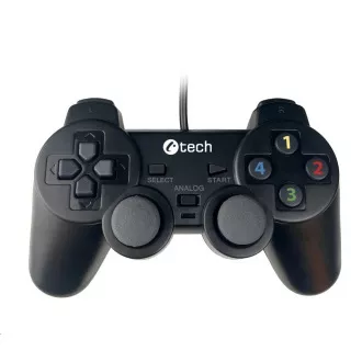 C-TECH Gamepad Callon für PC/PS3, 2x analog, X-Eingang, vibrierend, 1, 8m Kabel, USB