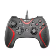 C-TECH Gamepad Theon für PC/PS3, 2 programmierbare Makrotasten, 2x analog, X-Eingang, vibrierend, 1, 8m Kabel