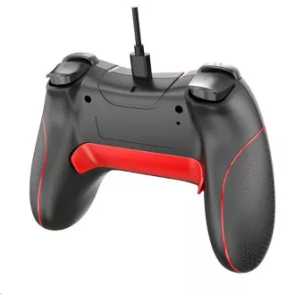 C-TECH Gamepad Theon für PC/PS3, 2 programmierbare Makrotasten, 2x analog, X-Eingang, vibrierend, 1, 8m Kabel