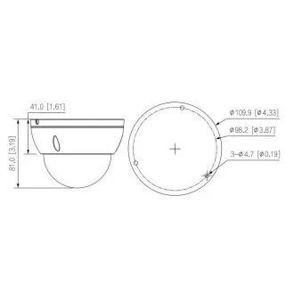 Dahua IPC-HDBW2441E-S-0280B, IP Kamera, 4Mpx, 1/2.9" CMOS, 2, 8 mm Objektiv, IR<30, IP67, IK10 - Gebraucht