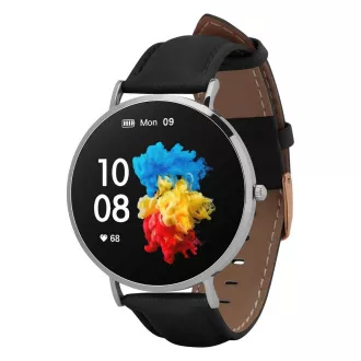 Garett Smartwatch Verona silber, schwarzes Armband