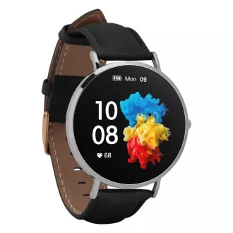 Garett Smartwatch Verona silber, schwarzes Armband