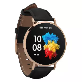 Garett Smartwatch Verona gold, schwarzes Armband
