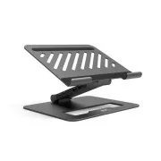 PORT Dockingstation mit verstellbarem Laptop-Ständer für bis zu 7 Peripheriegeräte über USB-C, schwarz