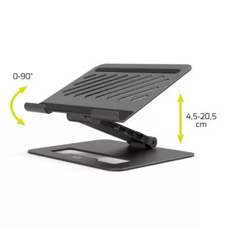 PORT Dockingstation mit verstellbarem Laptop-Ständer für bis zu 7 Peripheriegeräte über USB-C, schwarz PORT Dockingstation mit verstellbarem Laptop-Ständer für bis zu 7 Peripheriegeräte über USB-C, schwarz