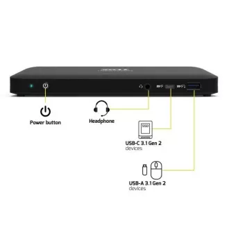 PORT Dockingstation für bis zu 9 Peripheriegeräte über USB-C, schwarz