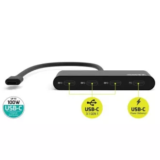 PORT-Hub USB-C mit 3x USB-C 3.1 Anschlüssen 1x USB-C 100 W PD PORT-Hub USB-C mit 3x USB-C 3.1 Anschlüssen 1x USB-C 100 W PD
