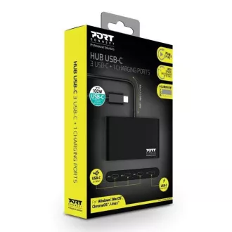 PORT-Hub USB-C mit 3x USB-C 3.1 Anschlüssen 1x USB-C 100 W PD PORT-Hub USB-C mit 3x USB-C 3.1 Anschlüssen 1x USB-C 100 W PD