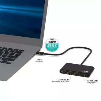 PORT-Hub USB-C mit 3x USB-C 3.1 Anschlüssen 1x USB-C 100 W PD PORT-Hub USB-C mit 3x USB-C 3.1 Anschlüssen 1x USB-C 100 W PD