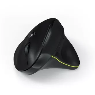 PORT vertikale kabellose ergonomische Maus, BT, 2, 4 GHz, USB-A/C, Rechtshänder, schwarz