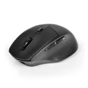PORT wiederaufladbare Maus mit dualer Funkverbindung, BT, 2, 4 GHz, USB-A/C, schwarz
