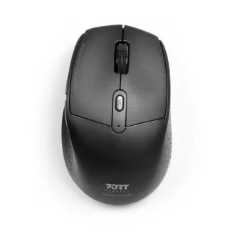 PORT wiederaufladbare Maus mit dualer Funkverbindung, BT, 2, 4 GHz, USB-A/C, schwarz PORT wiederaufladbare Maus mit dualer Funkverbindung, BT, 2, 4 GHz, USB-A/C, schwarz