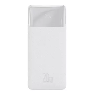 Baseus Bipow Powerbank mit digitaler Anzeige 20000mAh 20W weiß Baseus Bipow Powerbank mit digitaler Anzeige 20000mAh 20W weiß