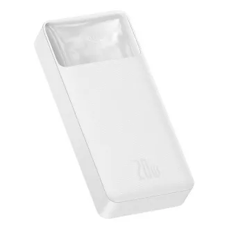 Baseus Bipow Powerbank mit digitaler Anzeige 20000mAh 20W weiß Baseus Bipow Powerbank mit digitaler Anzeige 20000mAh 20W weiß