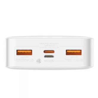 Baseus Bipow Powerbank mit digitaler Anzeige 20000mAh 20W weiß Baseus Bipow Powerbank mit digitaler Anzeige 20000mAh 20W weiß