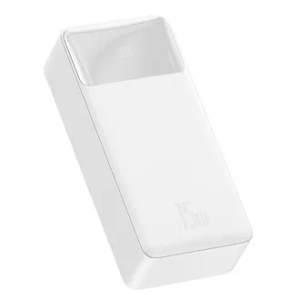 Baseus Bipow Powerbank mit digitaler Anzeige 30000mAh 15W weiß Baseus Bipow Powerbank mit digitaler Anzeige 30000mAh 15W weiß