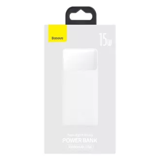 Baseus Bipow Powerbank mit digitaler Anzeige 30000mAh 15W weiß Baseus Bipow Powerbank mit digitaler Anzeige 30000mAh 15W weiß