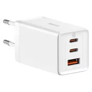 Baseus GaN5 Pro Schnellladeadapter 2x USB-C   USB-A 65W weiß