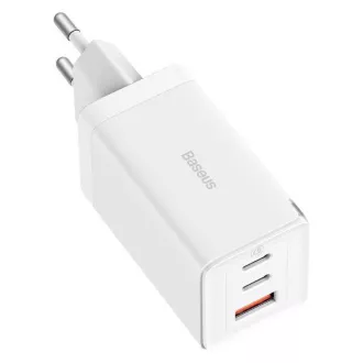 Baseus GaN5 Pro Schnellladeadapter 2x USB-C USB-A 65W weiß Baseus GaN5 Pro Schnellladeadapter 2x USB-C USB-A 65W weiß