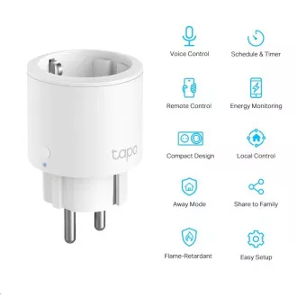 TP-Link Tapo P115(1-Pack)(EU) intelligente WiFi-Mini-Steckdose (3680W, 16A, 2, 4 GHz, BT)