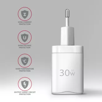 AXAGON ACU-PQ30W, Ladegerät 30W, 2x Anschluss (USB-A USB-C), PD3.0/PPS/QC4 /SFC/AFC/Apple, weiß AXAGON ACU-PQ30W, Ladegerät 30W, 2x Anschluss (USB-A USB-C), PD3.0/PPS/QC4 /SFC/AFC/Apple, weiß