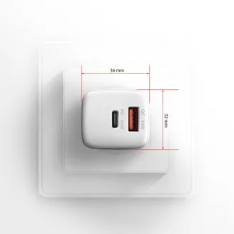 AXAGON ACU-PQ30W, Ladegerät 30W, 2x Anschluss (USB-A USB-C), PD3.0/PPS/QC4 /SFC/AFC/Apple, weiß AXAGON ACU-PQ30W, Ladegerät 30W, 2x Anschluss (USB-A USB-C), PD3.0/PPS/QC4 /SFC/AFC/Apple, weiß
