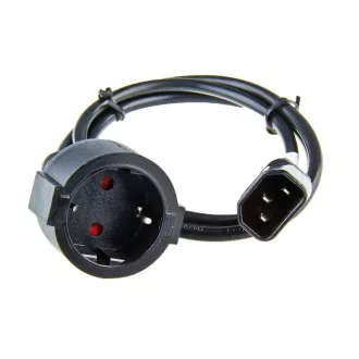 AVACOM Netzkabel für USV-Ausgang - Reduktion PC-Stecker (IEC) auf normale Buchse (Schuko) 1m AVACOM Netzkabel für USV-Ausgang - Reduktion PC-Stecker (IEC) auf normale Buchse (Schuko) 1m