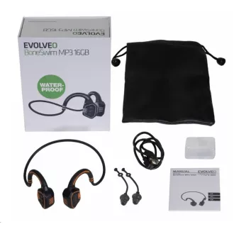 EVOLVEO BoneSwim MP3 16GB drahtloser Kopfhörer, Wangenknochen, orange