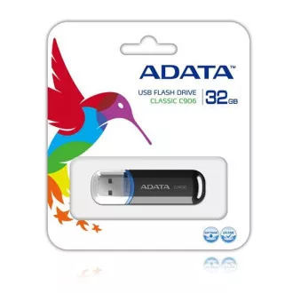 ADATA Flash-Laufwerk 64GB C906, USB 2.0 Classic, Schwarz