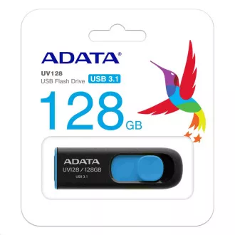 ADATA Flash Drive 256GB UV128, USB 3.1 Dash Drive (R:90/W:40 MB/s) schwarz/blau