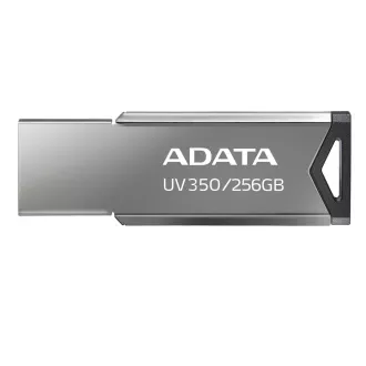 ADATA Flash-Laufwerk 256GB UV350, USB 3.2 Dash Drive, Metall mit dunkler Silberstruktur