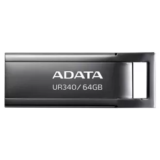 ADATA Flash Drive 64GB UR340, USB 3.2 Dash Drive, Metall glänzend schwarz ADATA Flash Drive 64GB UR340, USB 3.2 Dash Drive, Metall glänzend schwarz