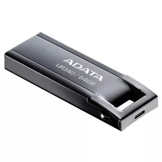 ADATA Flash Drive 64GB UR340, USB 3.2 Dash Drive, Metall glänzend schwarz ADATA Flash Drive 64GB UR340, USB 3.2 Dash Drive, Metall glänzend schwarz